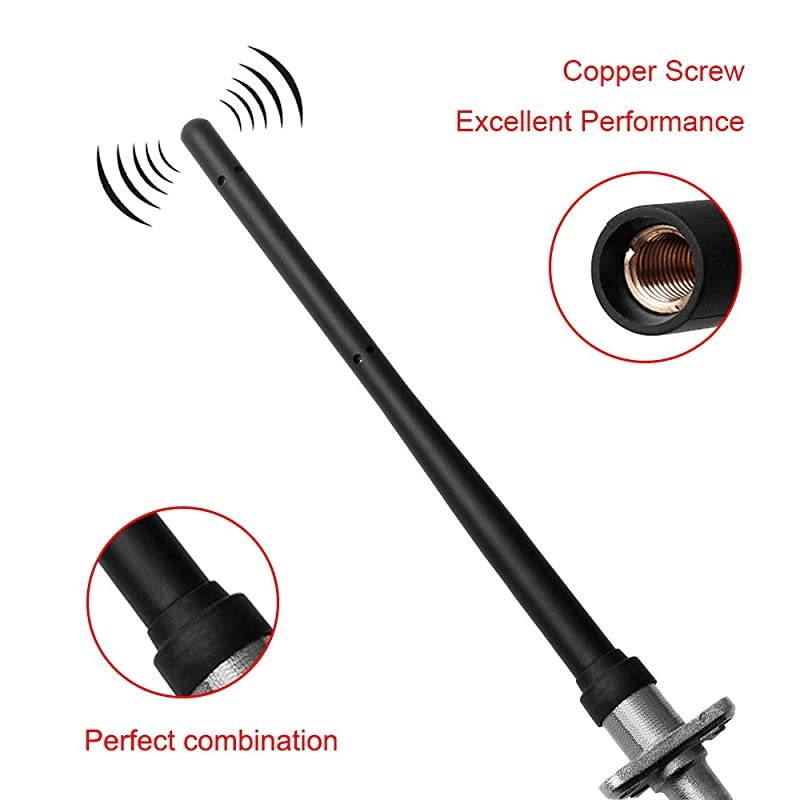 Stubby Antenna for GMC Sierra Chevy Silverado (2007-2020), 7 Inch Fit OEM 22876545 22936386 15074562, Copper Core(M7 Thread)