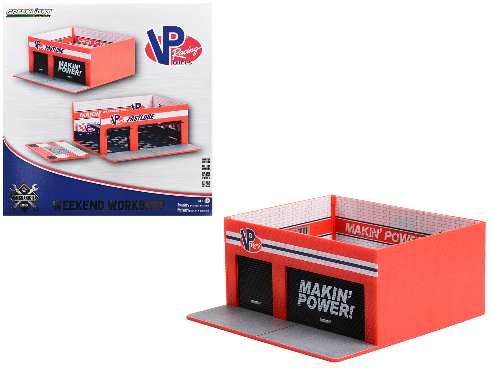 Weekend Workshop Diorama "VP Racing Fuels Garage" "Mechanic's Corner" Series 10 for 1/64 Scale Models by Greenlight