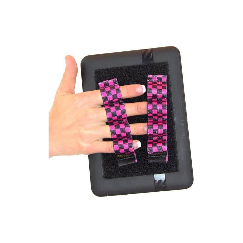 4Loop Grips x2 Grips for eReaders FITS Most Black amp Pink Checkers