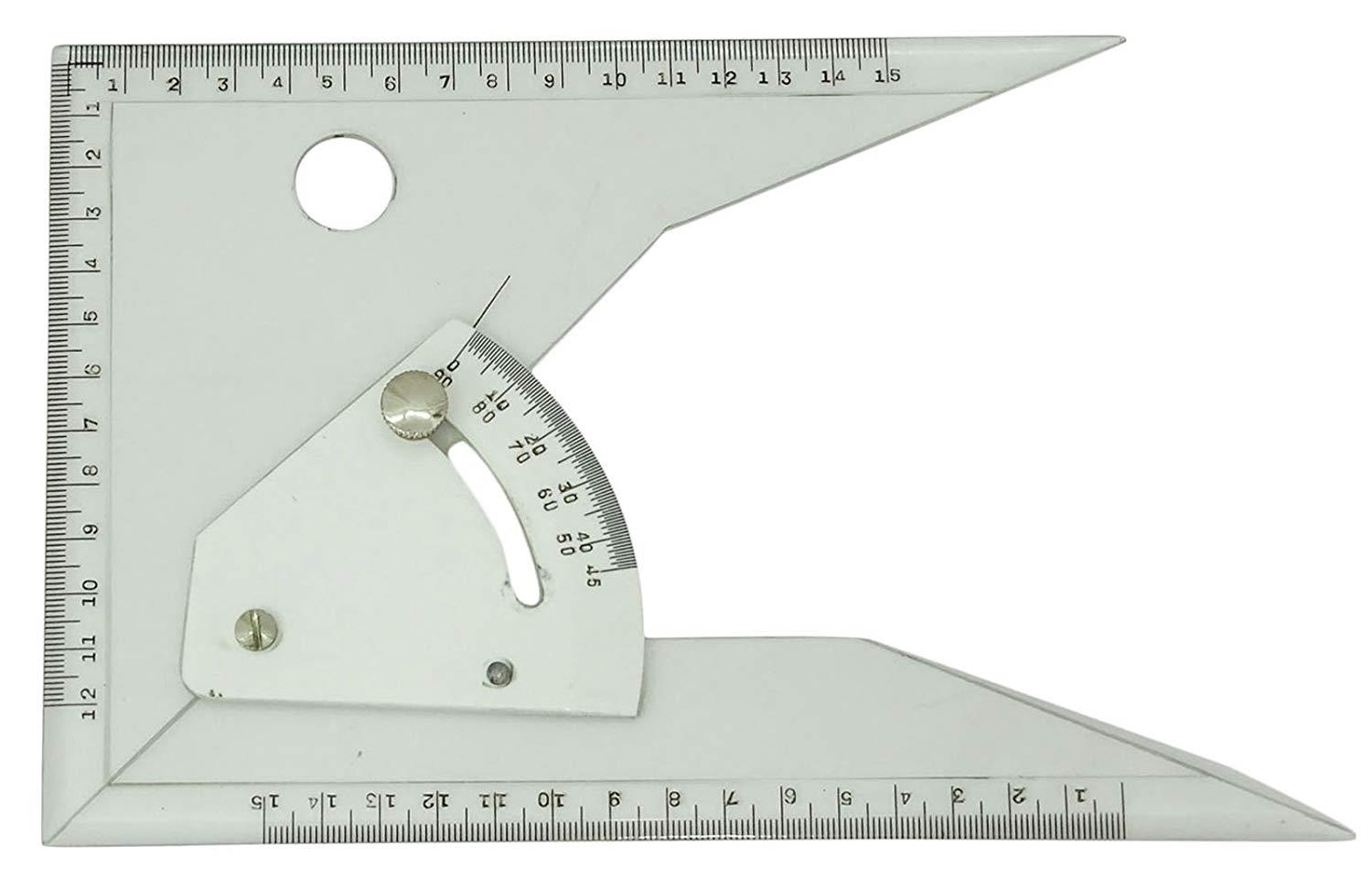 Technosigma Drawing Professional Adjustable Set Square Beveled Edges - 8 Inches