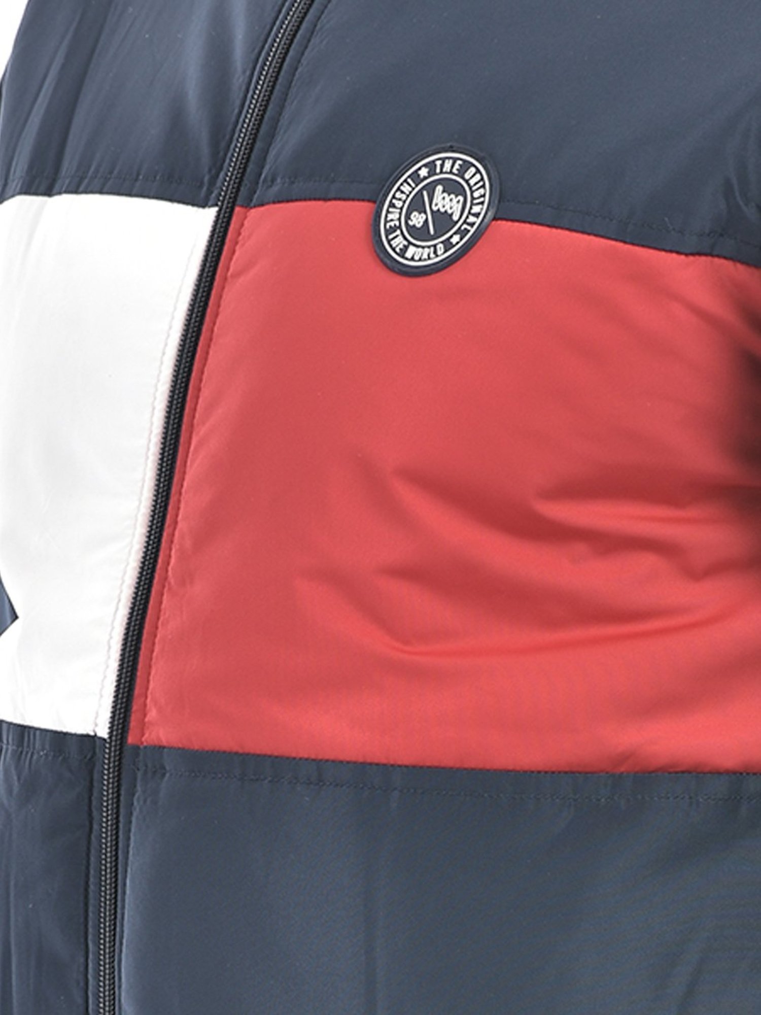 Lawman Pg3 Navy & Red Regular Fit Cotton Reversible Jacket