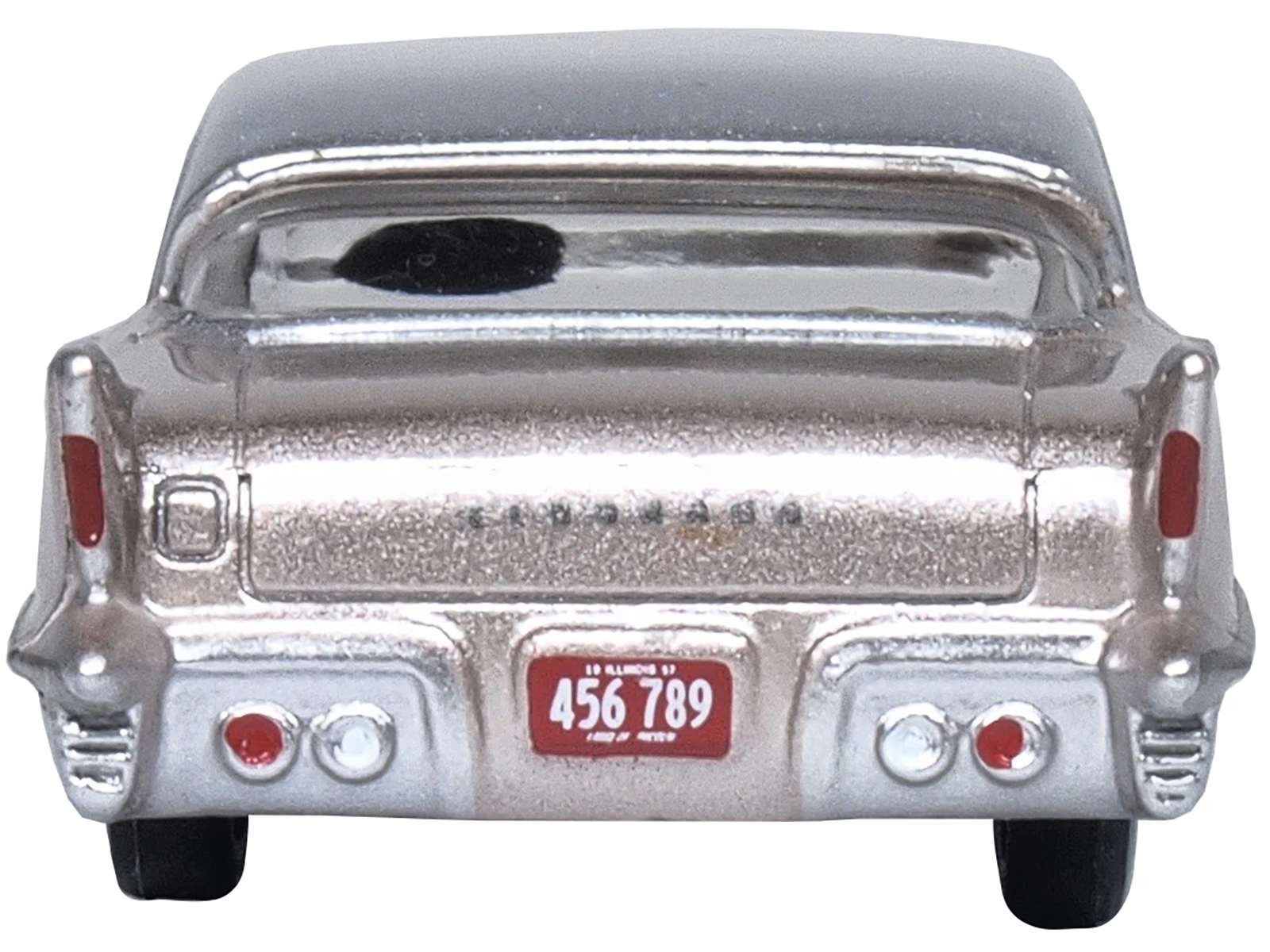 1961 Cadillac Sedan DeVille Ebony Black with White Interior 1/87 (HO) Scale Diecast Model Car by Oxford Diecast