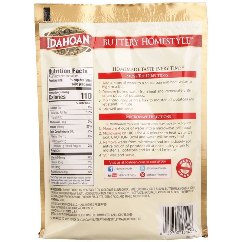 Idahoan Buttery Homestyle Mash Potatoes - 8oz