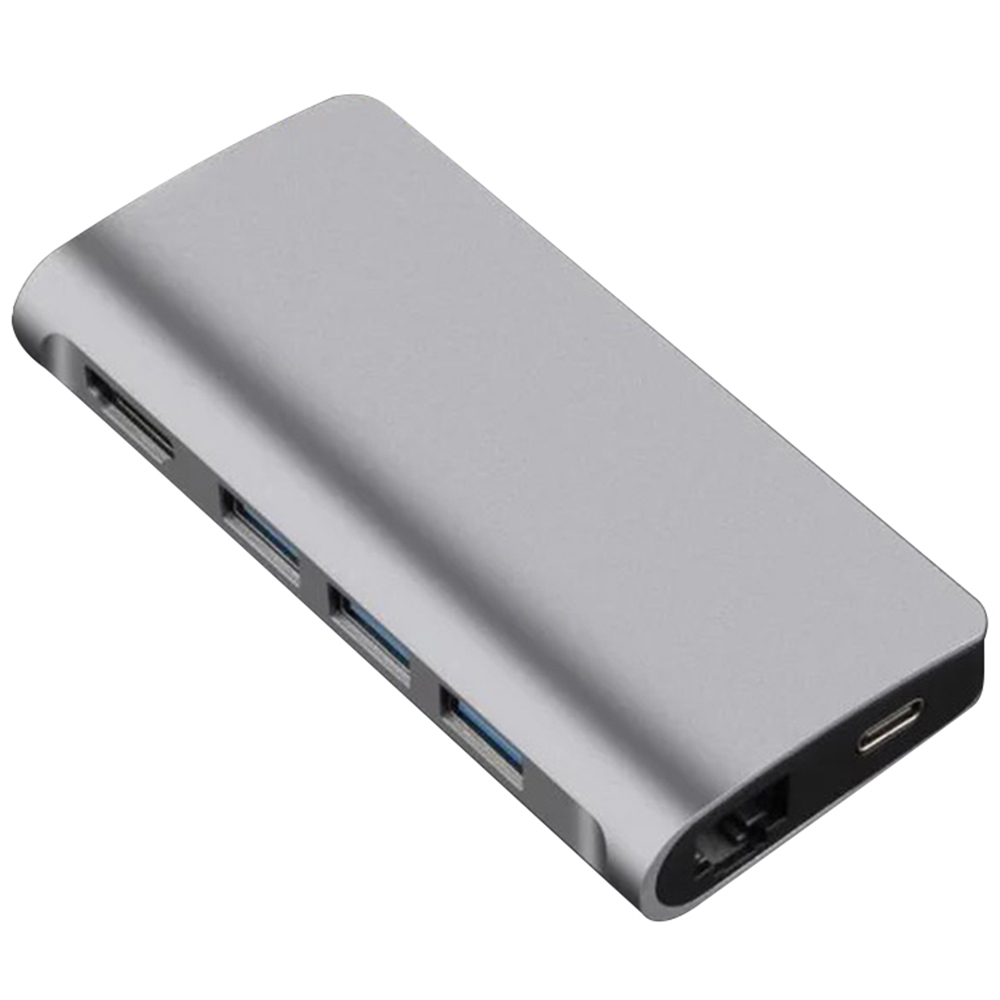 Type-C 8-In-1 Multi-Function Converter Single Hub Hdmi Network Card Multi-Card Reader Hub3.0 Simple Business Style