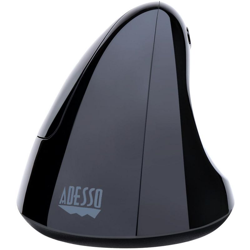 Adesso iMouse E70 - 2.4 GHz Wireless Vertical Lefthanded Programmable Mouse - Optical - Wireless - Radio Frequency - USB - 4800 dpi - Scroll Wheel
