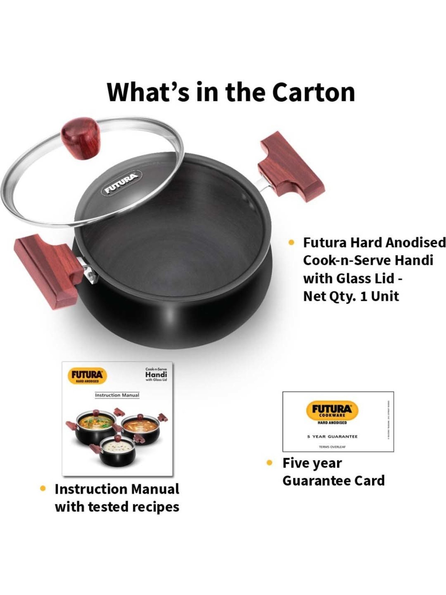 Hawkins Silver & Transparent Stainless Steel 19 cm Gas Compatible Handi With Lid (2 L) - Set of 1