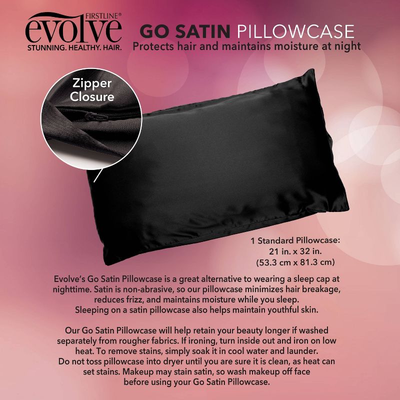 Evolve Products Satin Pillowcase - Black