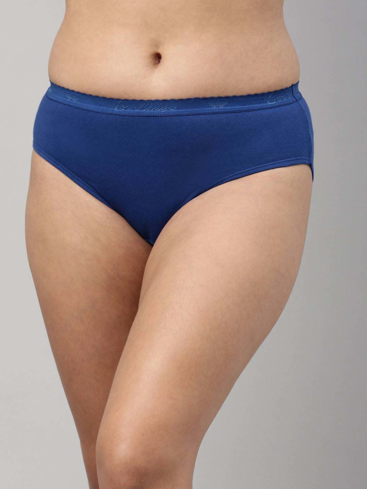 FEELINGS Blue & Pink Cotton Plain Hipster Panties - Pack of 3