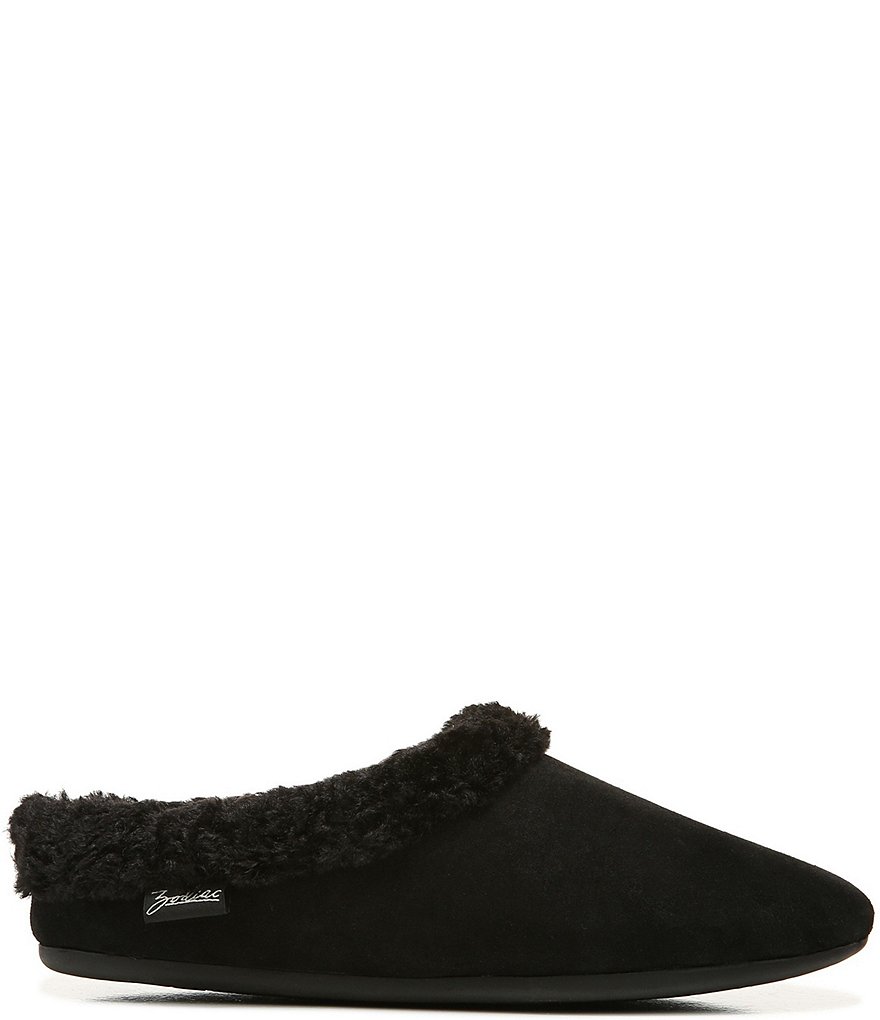 Zodiac Paloma Suede Faux Shearling Lined Slippers