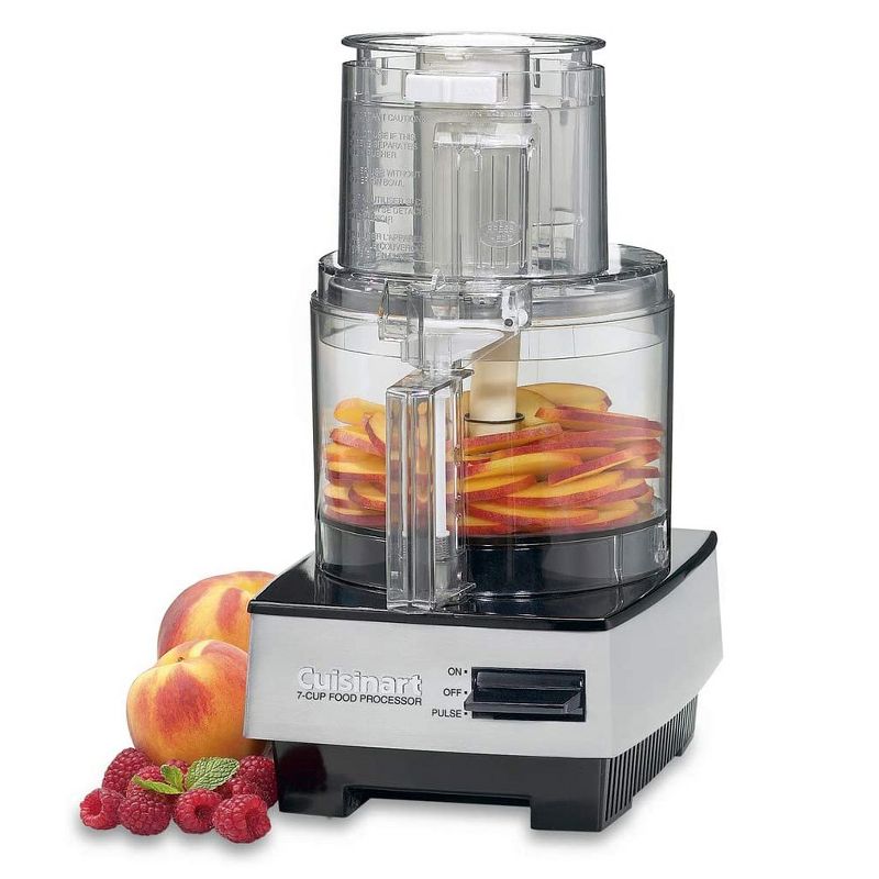 Cuisinart DFP-7BCY 7-Cup Food Processor with Detachable Stainless Steel Blades and 600 Watt Motor for Whole Fruits and Vegetables