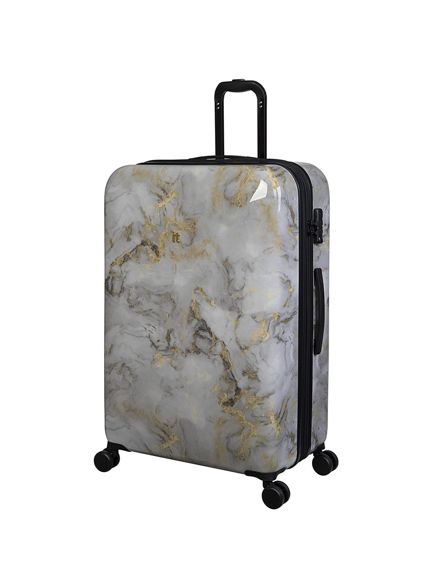 it luggage Sheen Marble Grey Combo-28 & 20 inches Expandable Hardsided Luggage Trolley with TSA Lock