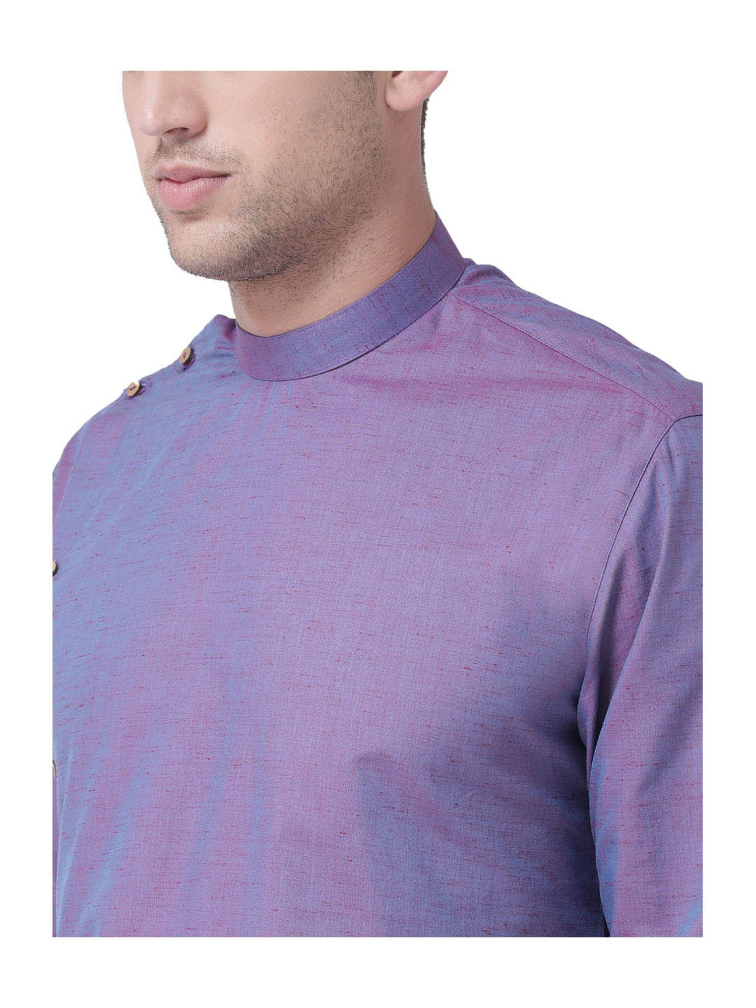 Tabard Indigo & White Full Sleeves Cotton Kurta & Churidar Set