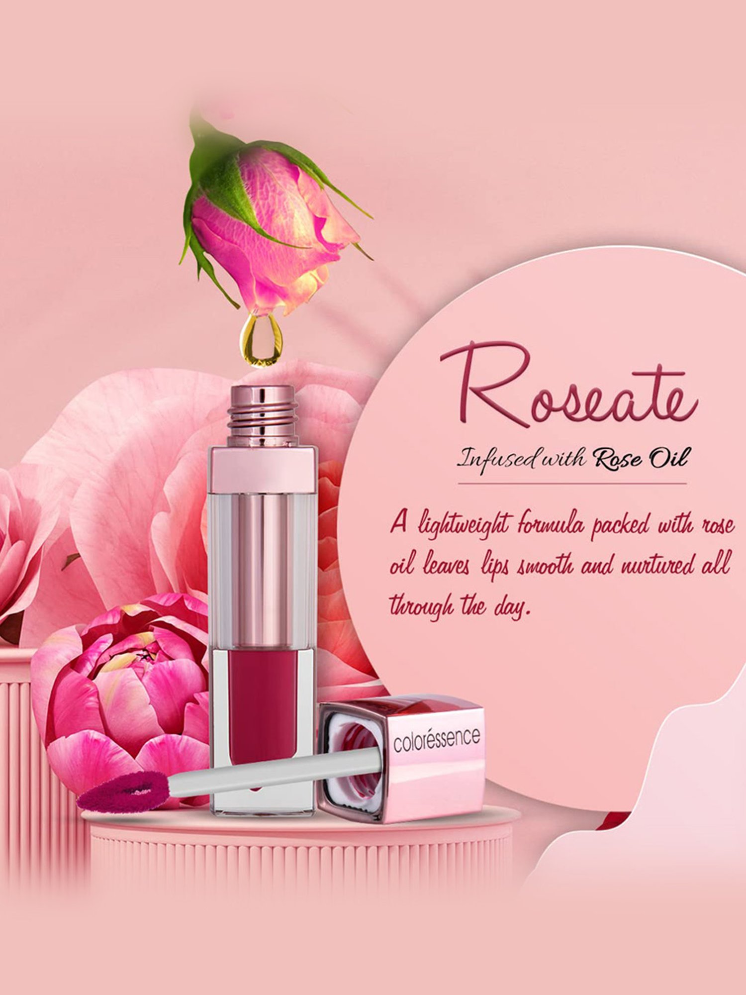 Coloressence Roseate Oh-My-Kiss Non Transfer Liquid Lip Color Caramel Pop - 6 ml