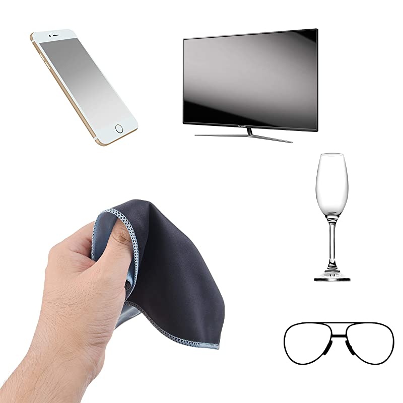 amp Kind 5X Microfiber Cleaning Cloths DoubleSided for Cleaning Glasses Eyeglasses Camera Lens iPad Tablet Smartphone Laptop Computer TV and LCD Screens and Other Delicate Surfaces