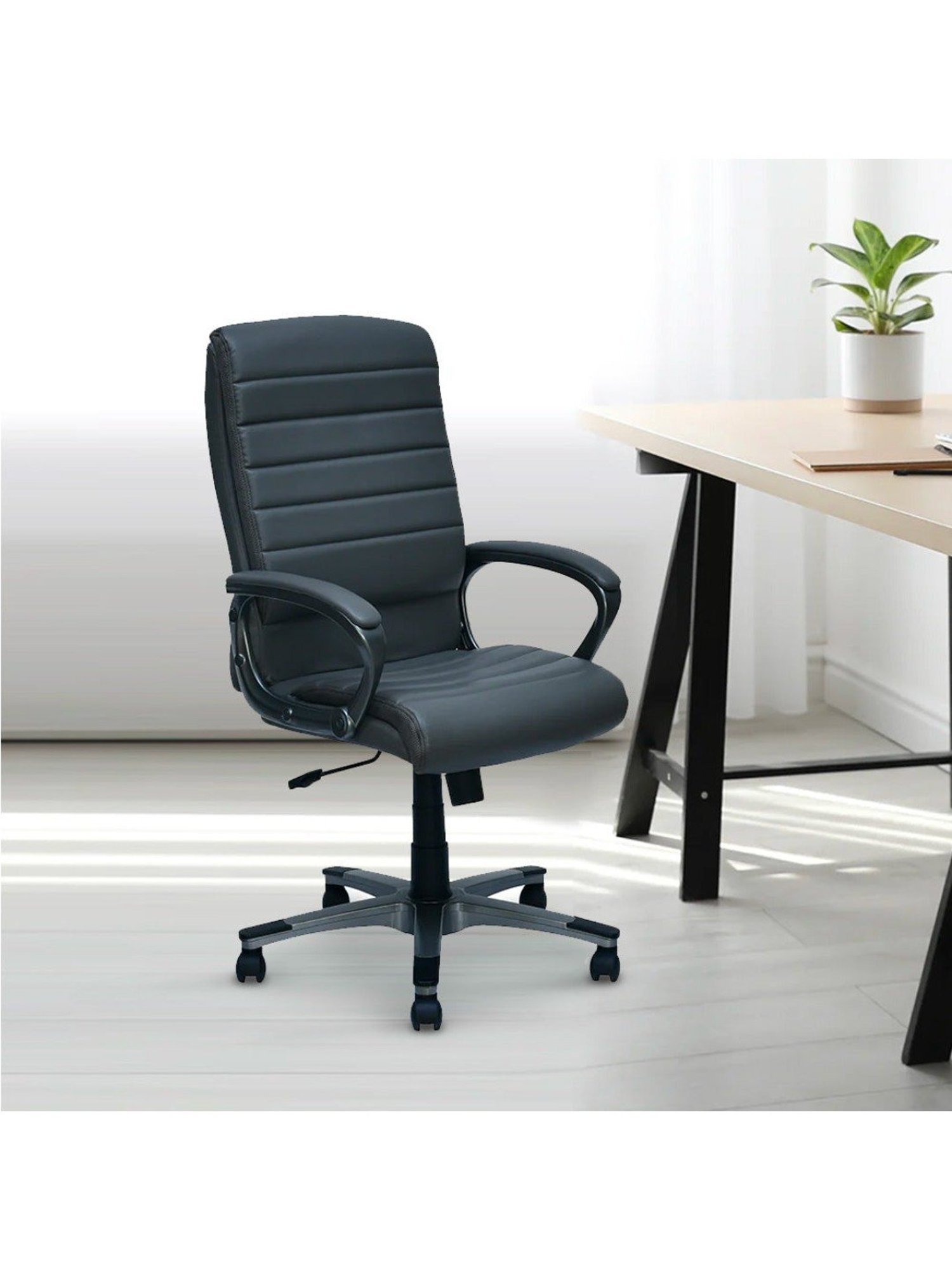 Durian Chaste Black Fabric Executive Chair
