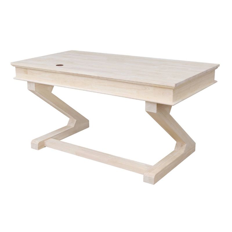 Executive Desk With Zodiac Base Unfinished - International Concepts