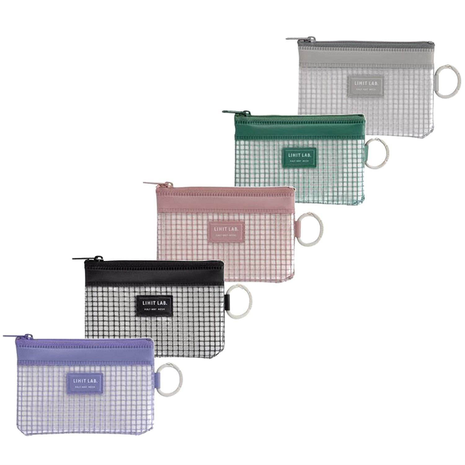 LIHIT LAB Travel Case, Mesh, Blue-Violet, 5.6 x 3.7 inches (F234 Blue-Violet)