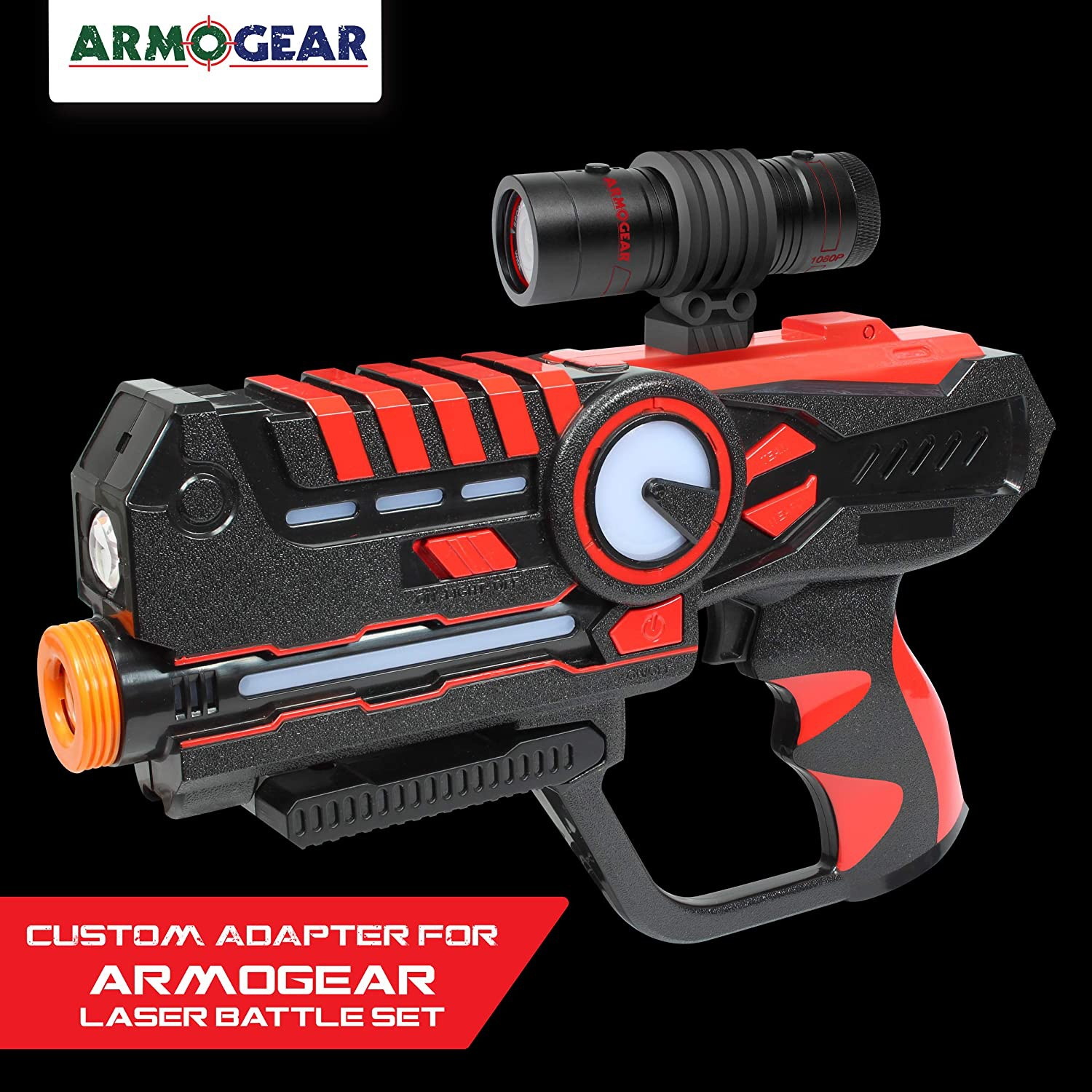 Armogear Kids Action Camera with Video Recording &ndash; Action Camera Mount on Bike, Helmet, or Laser Gun &ndash; Great Sports Accessory for Kids