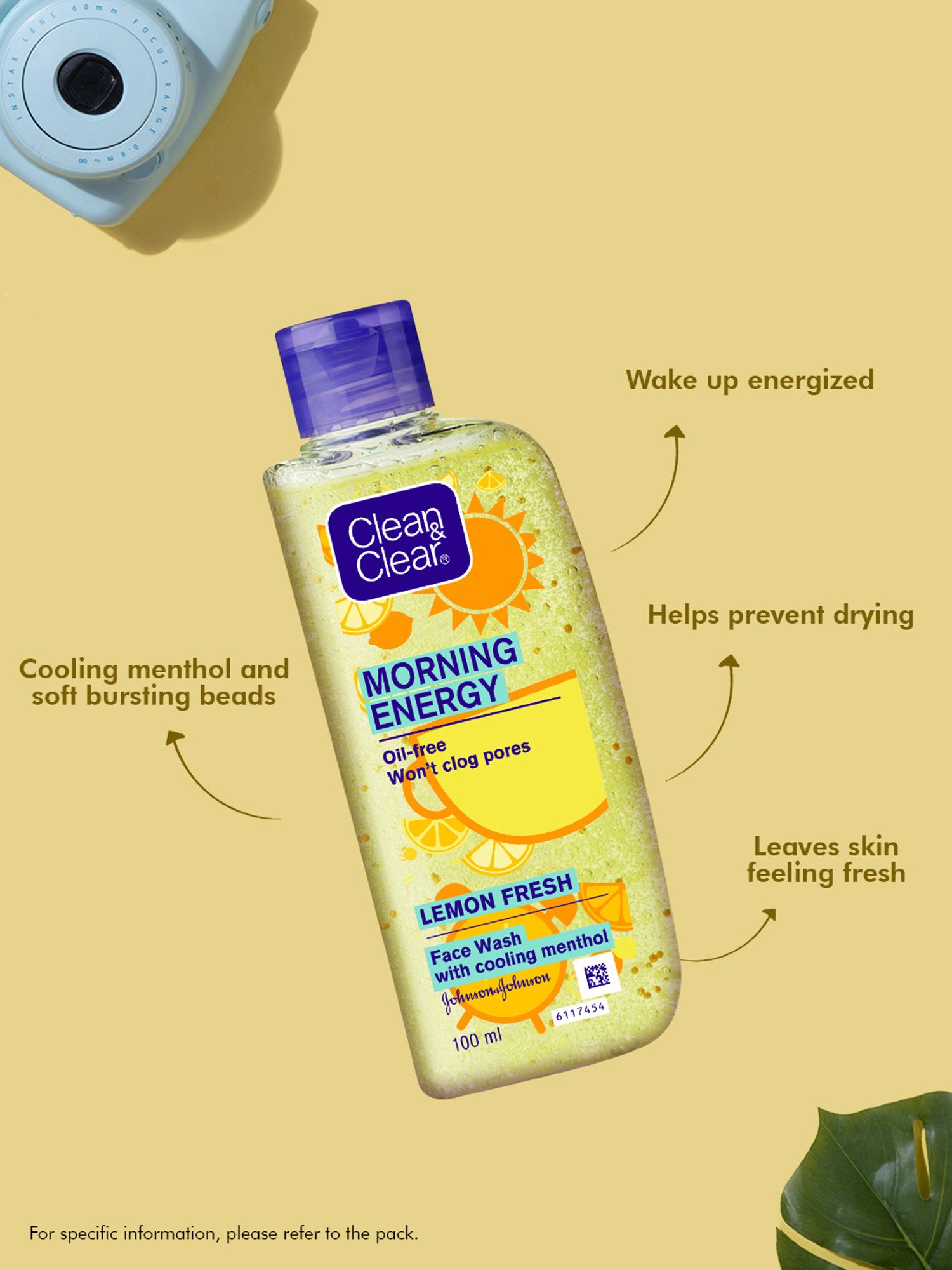 Clean & Clear Morning Energy Lemon Fresh Face Wash - 100 ml