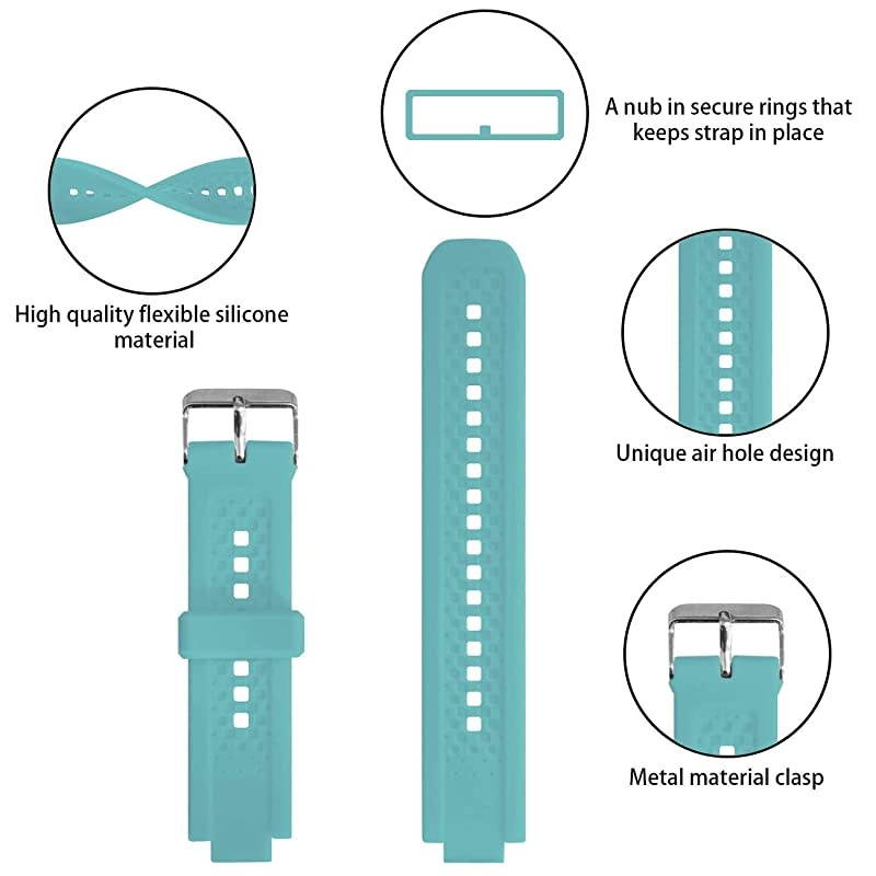 Bands Compatible with Garmin Forerunner 25 Soft Silicone Replacement Watch Band Strap for Garmin Forerunner 25 GPS Running Watch STeal Small