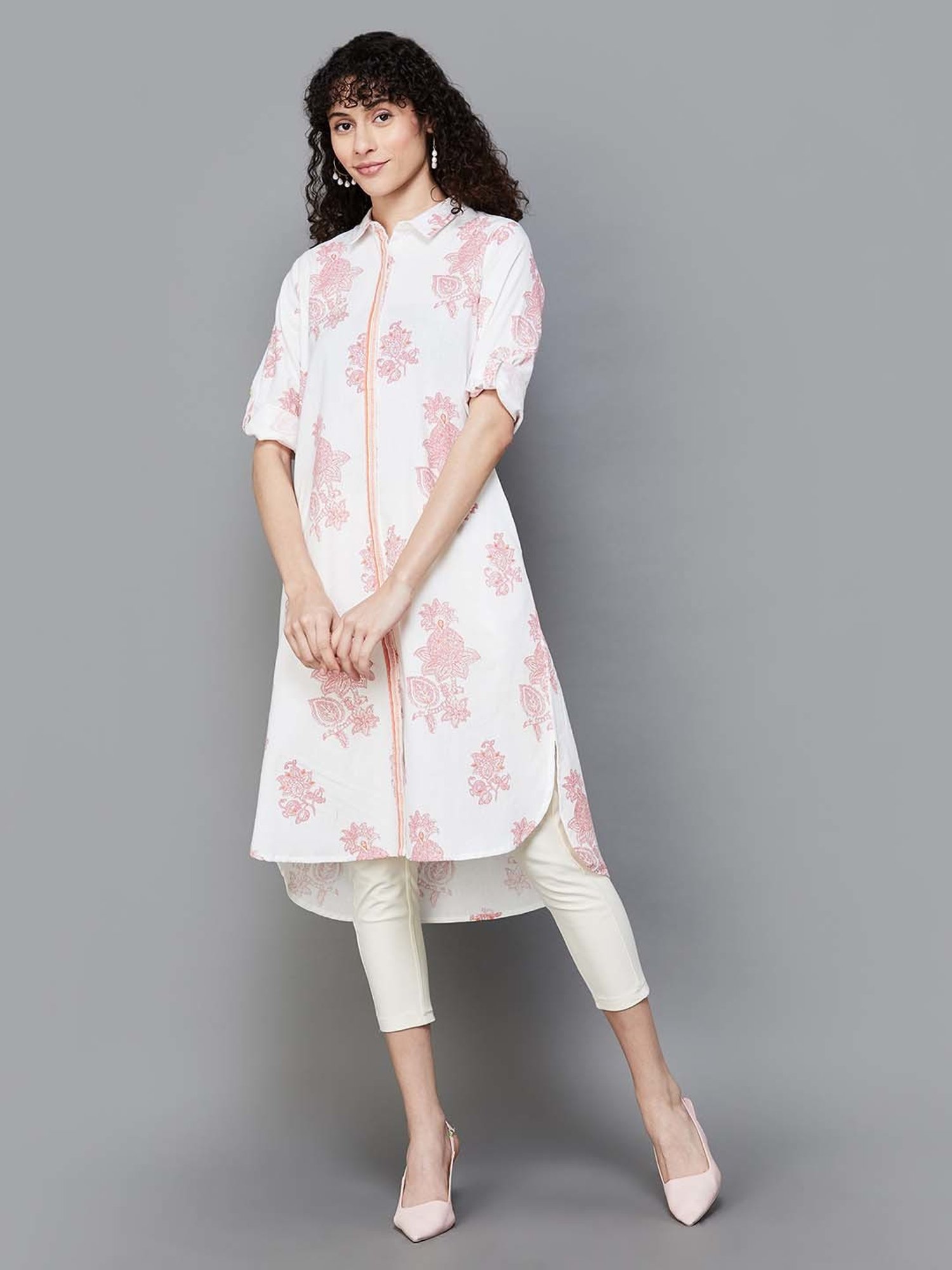 Colour Me by Melange Pink Printed Tunic