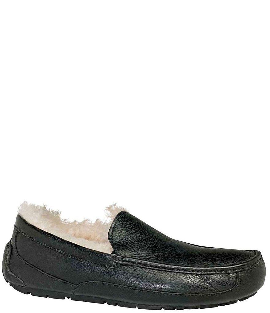 UGG&reg; Men's Ascot Leather Slip-On Slippers