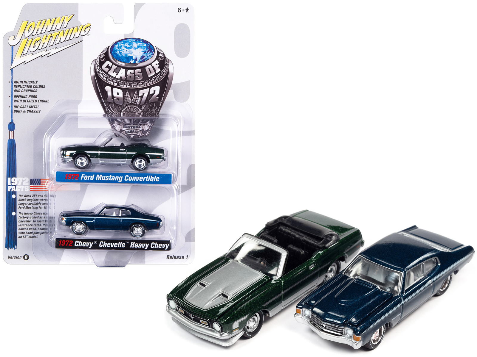 1964 Chevrolet Impala Lowrider Green Metallic with Graphics and Diecast Figure Limited Edition to 3600 pieces Worldwide 1/64 Diecast Model Car by Racing Champions