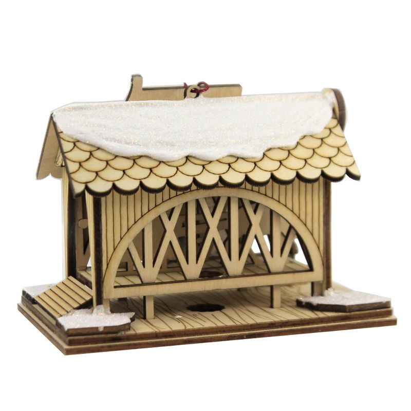 Ginger Cottages 3.5" Covered Bridge Coca Cola Ornament  -  Tree Ornaments