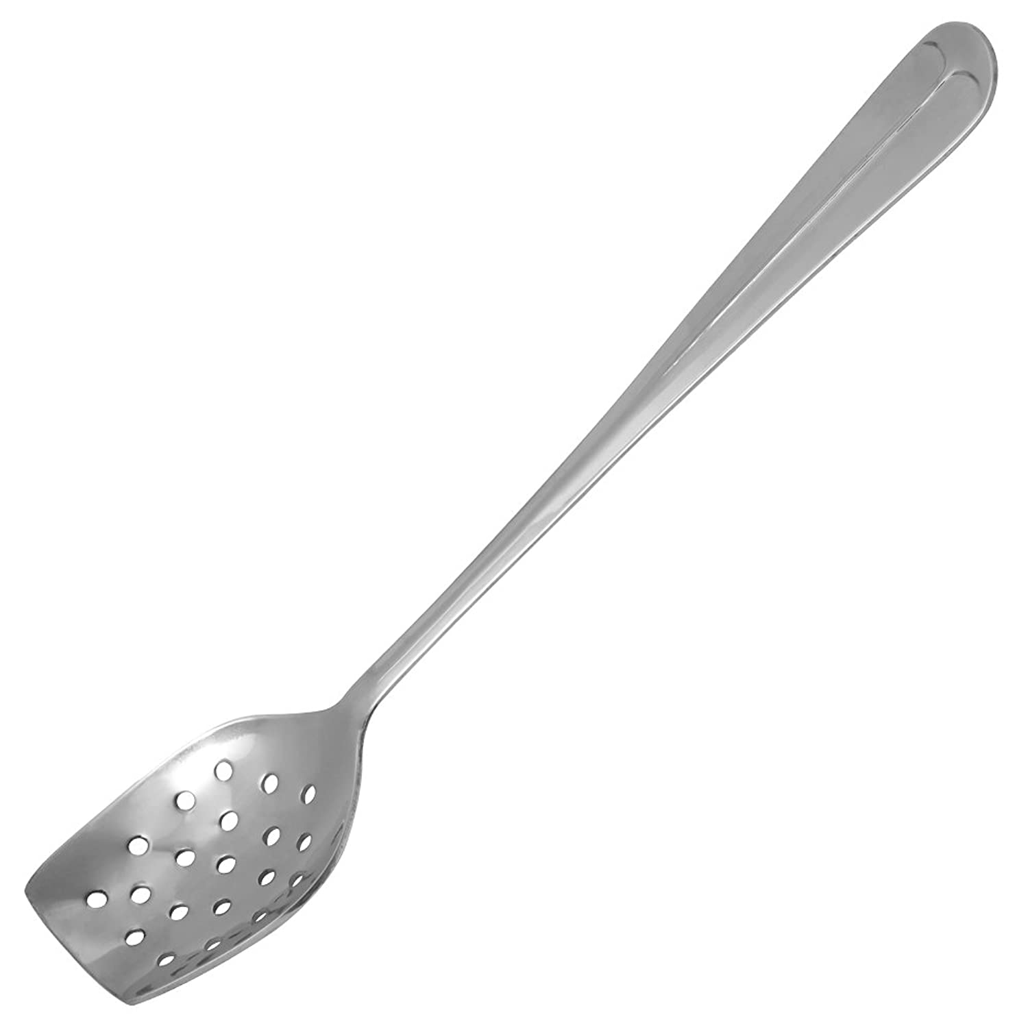 Lindys Perforated Stir Stainless Steel Spoon, 12 inches long, Silver
