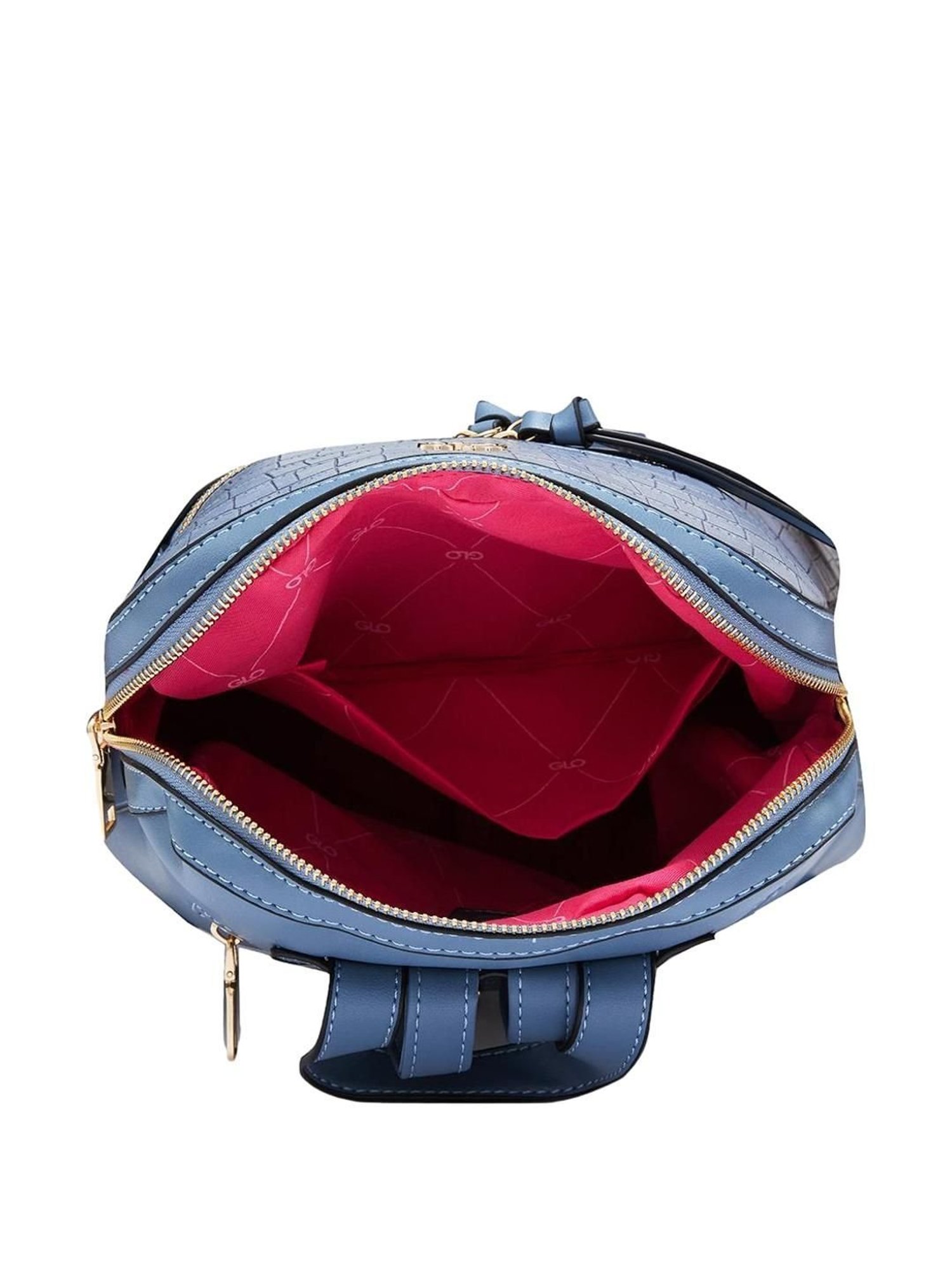 Globus Blueish Grey Textured Medium Backpack