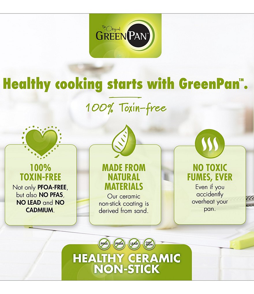 GreenPan Valencia Pro Magneto Ceramic Non-Stick 2-Piece Open Fry Pan Set, 10#double; & 12#double;