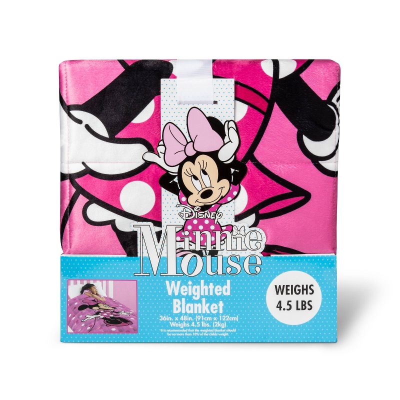 Minnie Mouse Love Dots Weighted Blanket Pink/Black