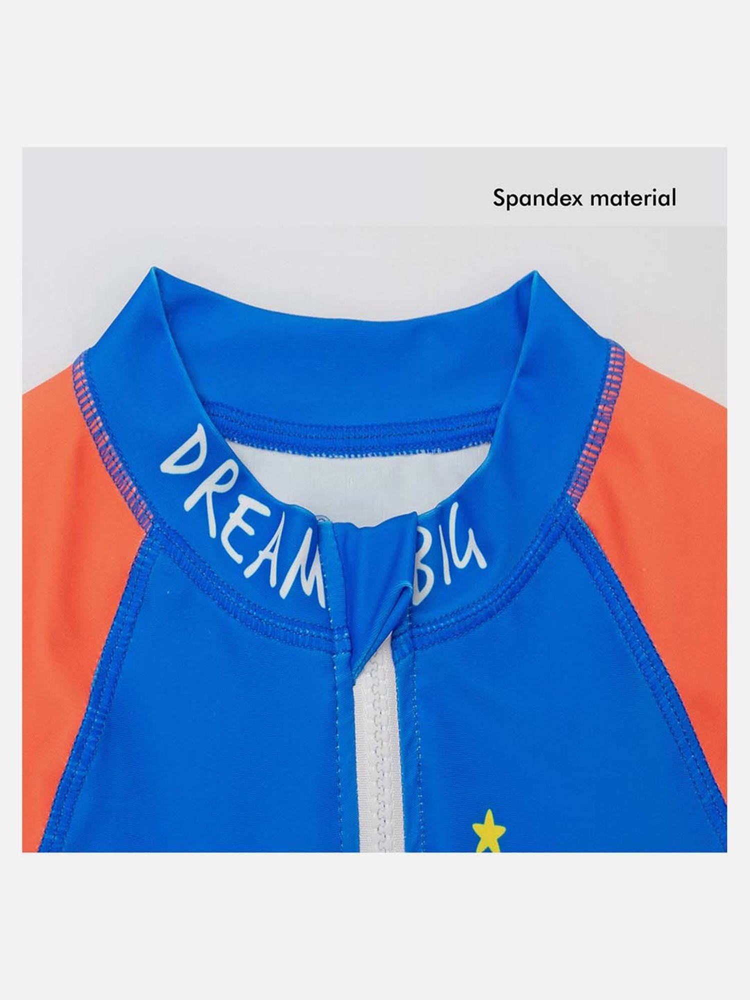 Little Surprise Box Kids Blue & Red Printed Full Sleeves Swimming Shirt Set