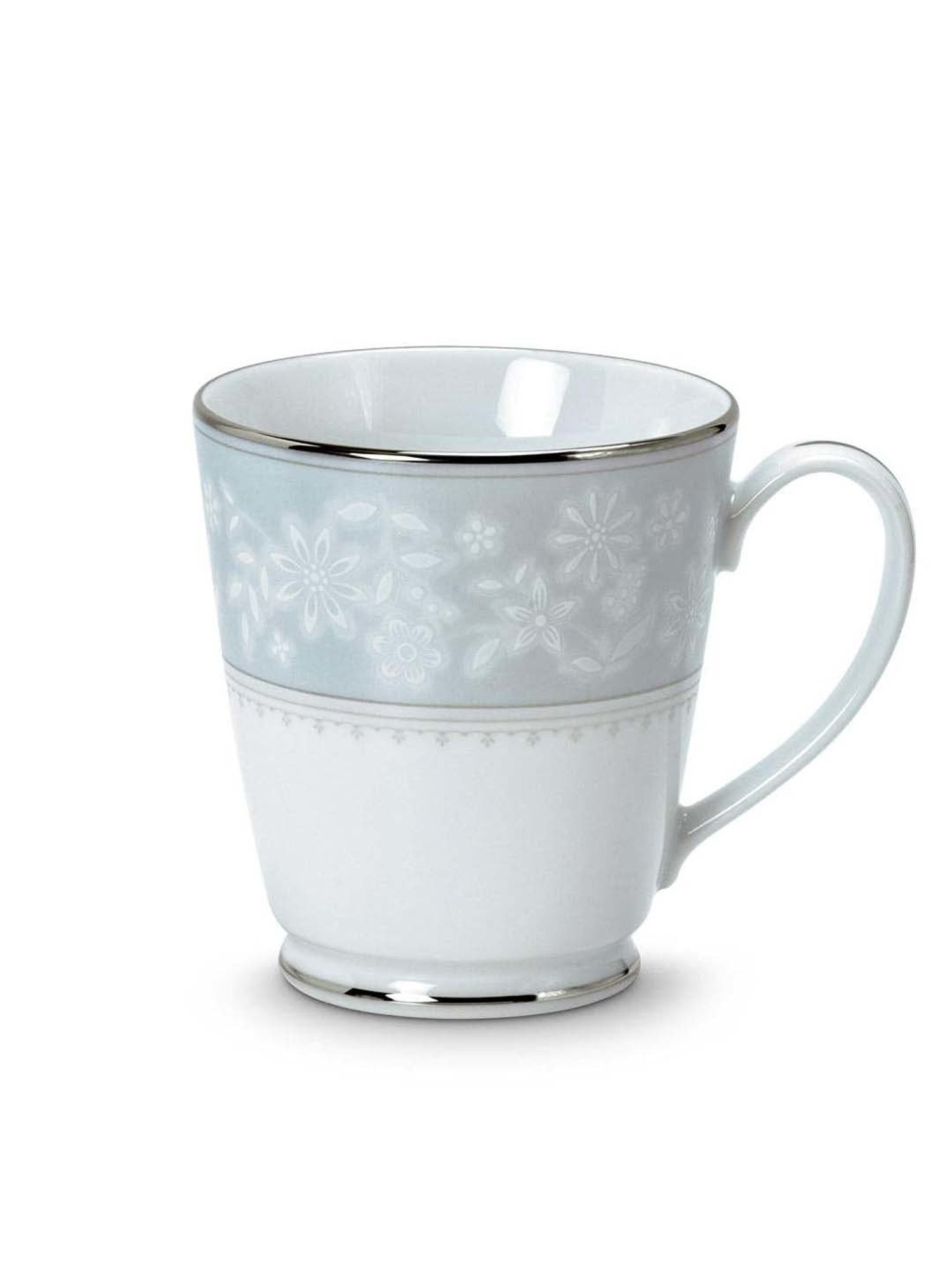 Noritake Winter Sonata White & Blue Poreclain Milk Mug (0.37 L) - Set of 1