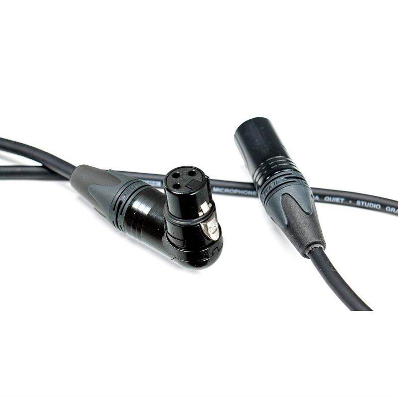 Elite Core CSM4-RAFN-10 | XLR Male to XLR Right Angle Female 10 Feet Mic Cable Black