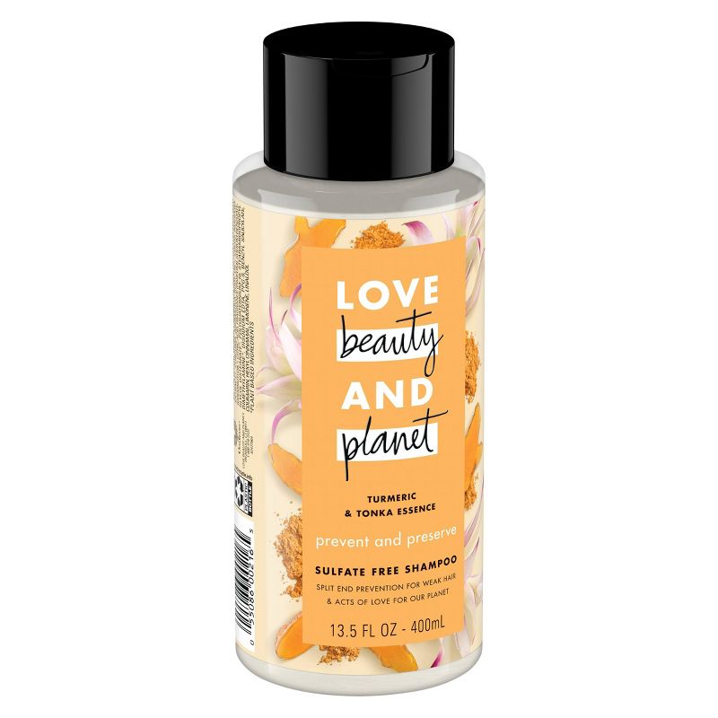Love Beauty & Planet Turmeric and Tonka Essence Prevent and Preserve Sulfate Free Shampoo - 13.5 fl oz