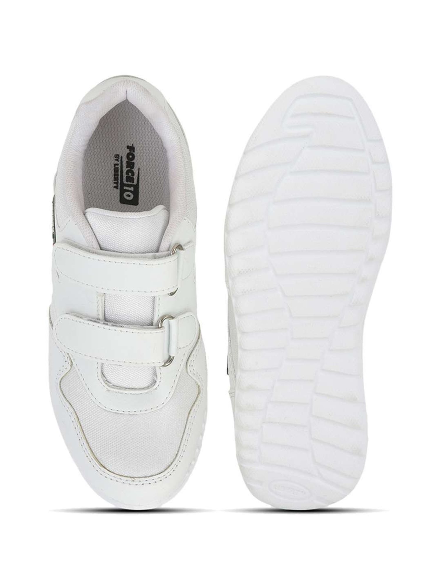 Force 10 By Liberty Kids White School Shoes