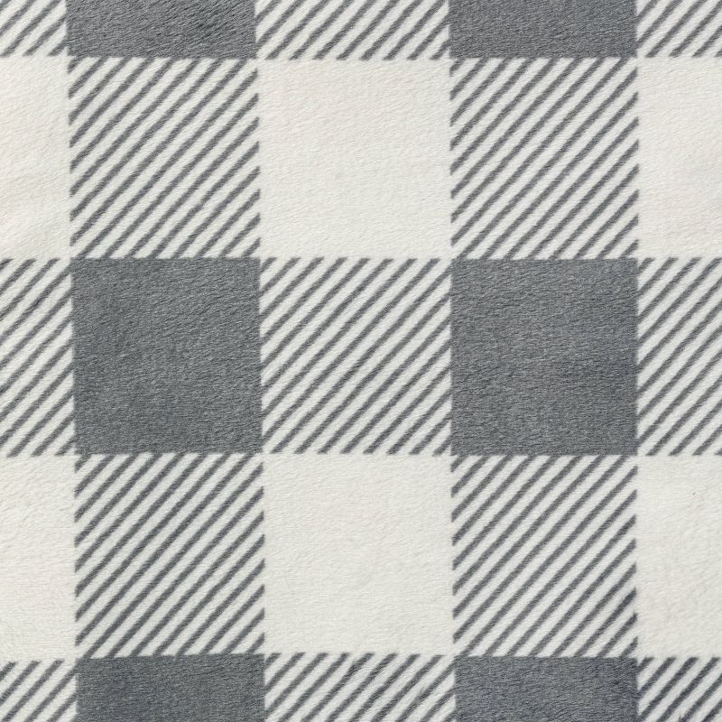 Plush Velboa Buffalo Check Baby Blanket - Cloud Island™ Cream