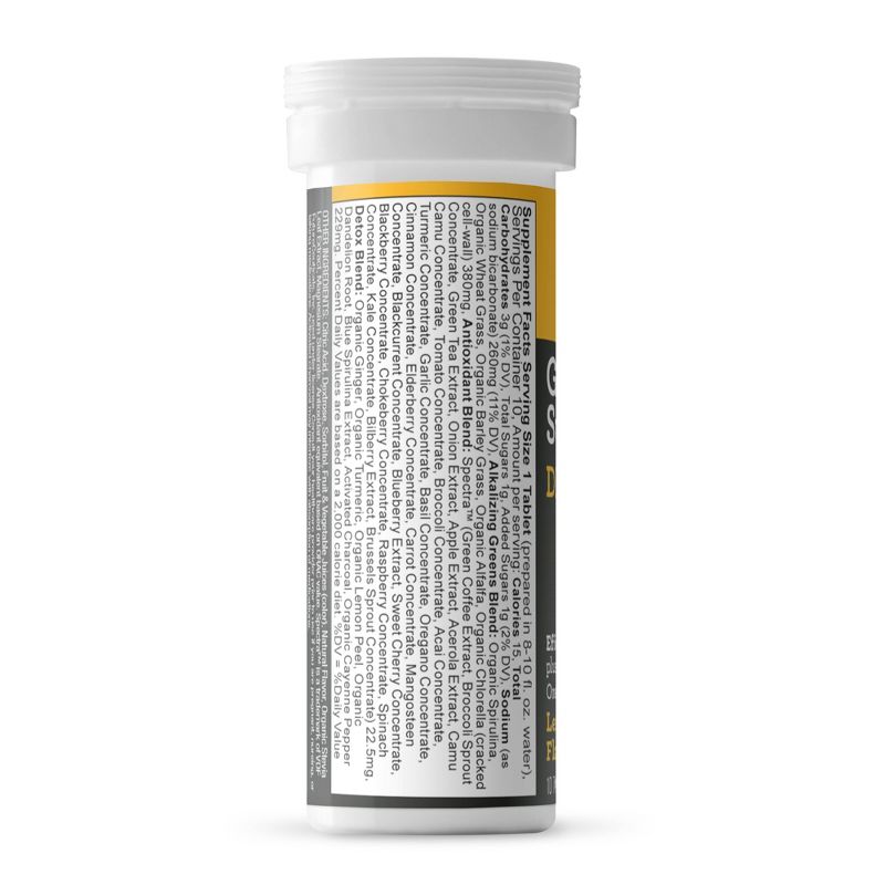 Amazing Grass Detox Effervescent Tablet - Lemon Charcoal - 10ct