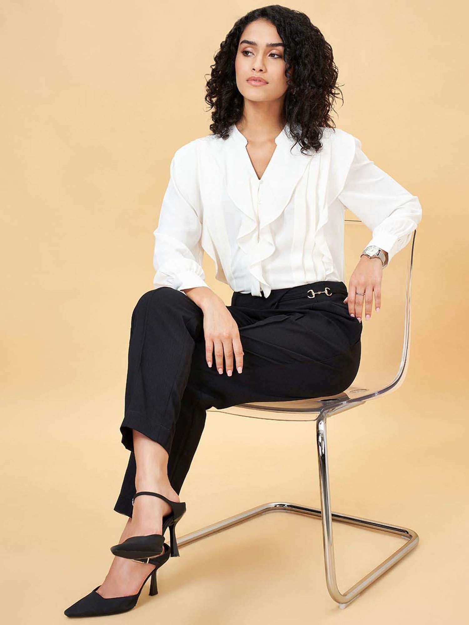 Annabelle by Pantaloons White Plain Top