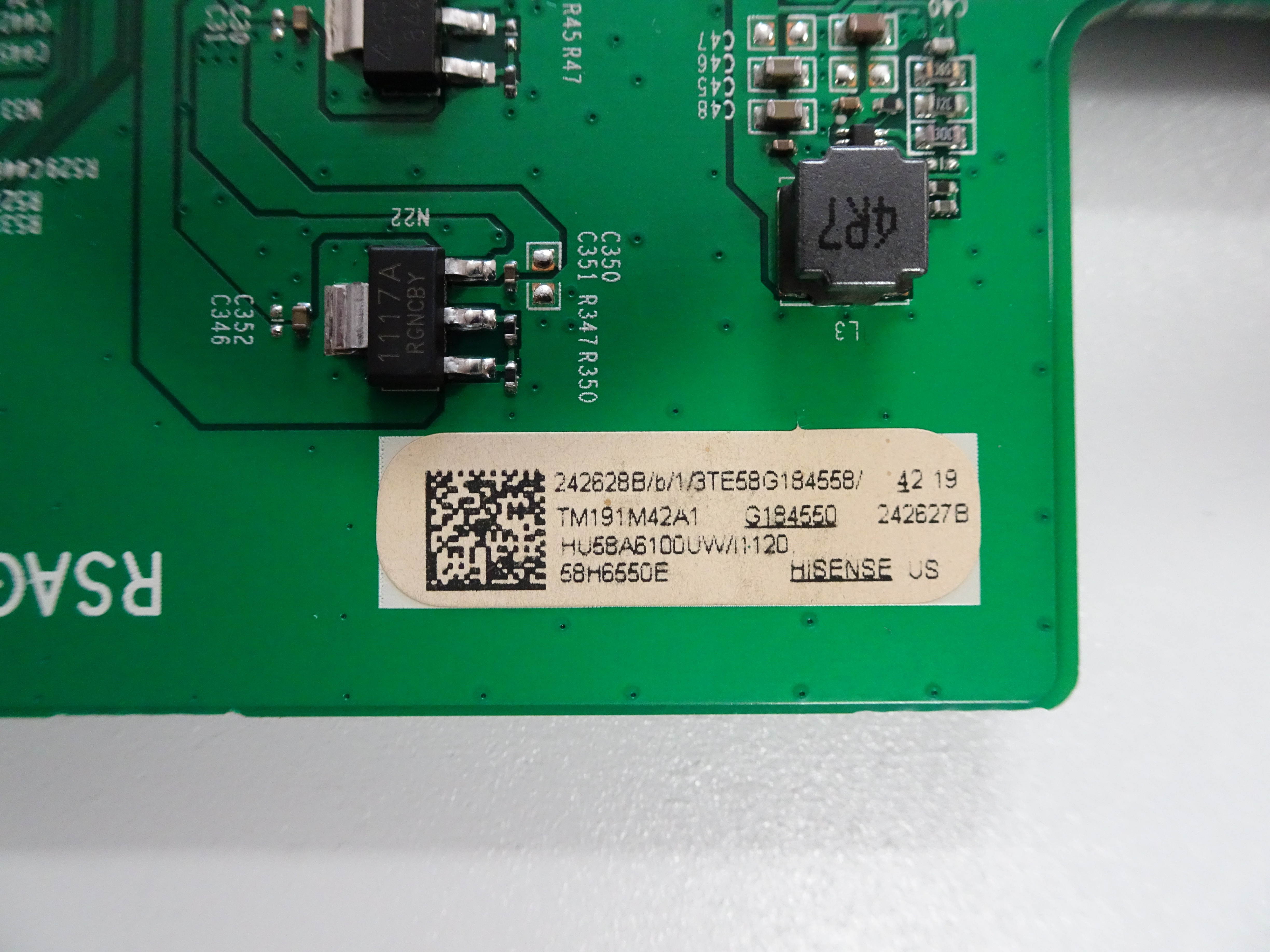 Hisense 58H6550E Main Board (242627B, RSAG7.820.8353/ROH) 242628B