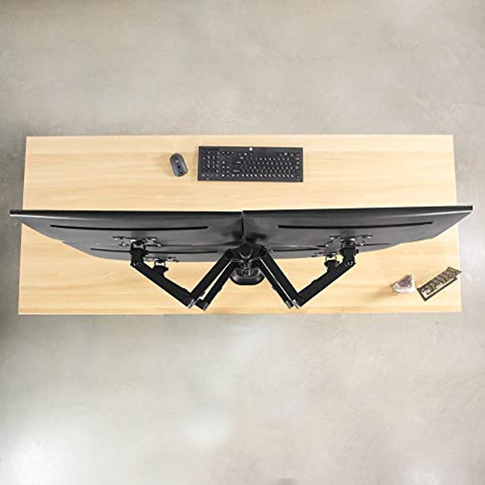 VIVO Aluminum Freestanding Quad LCD Monitor Mount Fully Adjustable Desk Stand for 4 Screens 17" to 32" (STAND-V104Z)