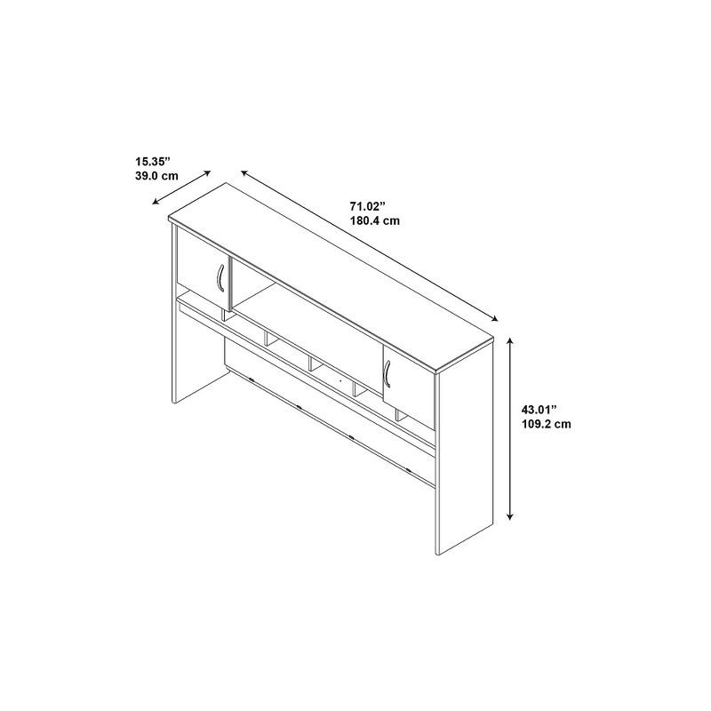 Bush Series C Mocha Cherry 72W 2 Door Hutch WC12966K