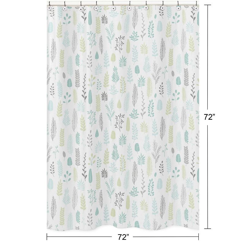 Leaf Shower Curtain Aqua - Sweet Jojo Designs