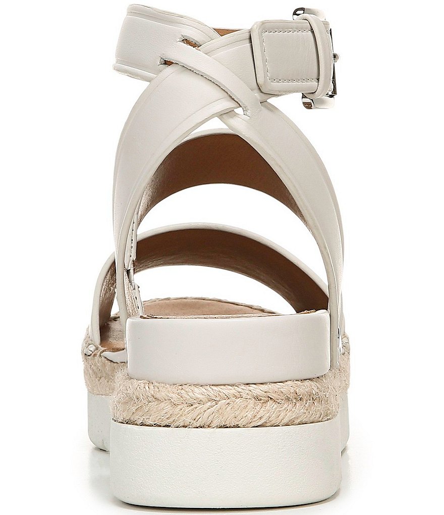 Sarto by Franco Sarto Calvin Leather Espadrille Platform Wedge Sandals