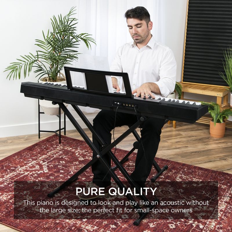 Best Choice Products 88-Key Full Size Digital Piano for All Experience Levels w/Semi-Weighted Keys, Stand, Sustain Pedal