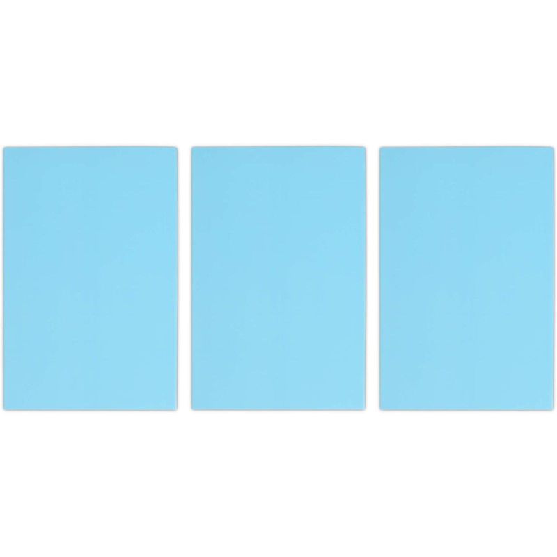 Bright Creations 3 Packs Rubber Carving Blocks, DIY Stamping, Arts and Crafts (4 x 6 x 0.3 In, Light Blue)