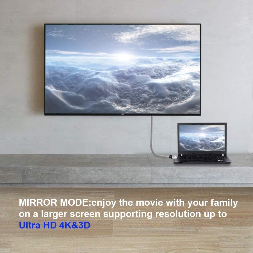 LinkinPerk DP Cable 4K 60HzHigh Speed DisplayPort to DisplayPort HD Display Cable Compatible PC Laptop TV DP to DP Cable Grey (2M / 6FT)