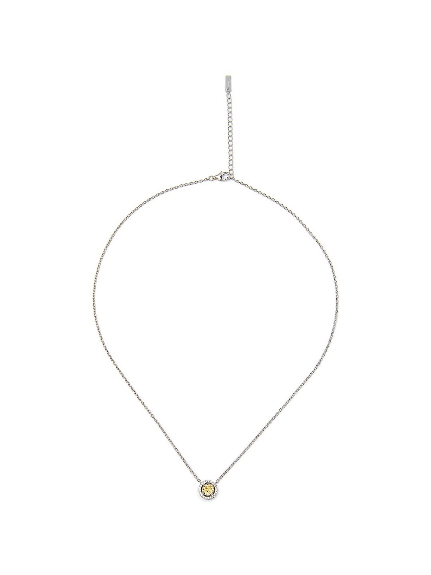 Silberry 92.5 Sterling Silver Miracle Yellow Necklace