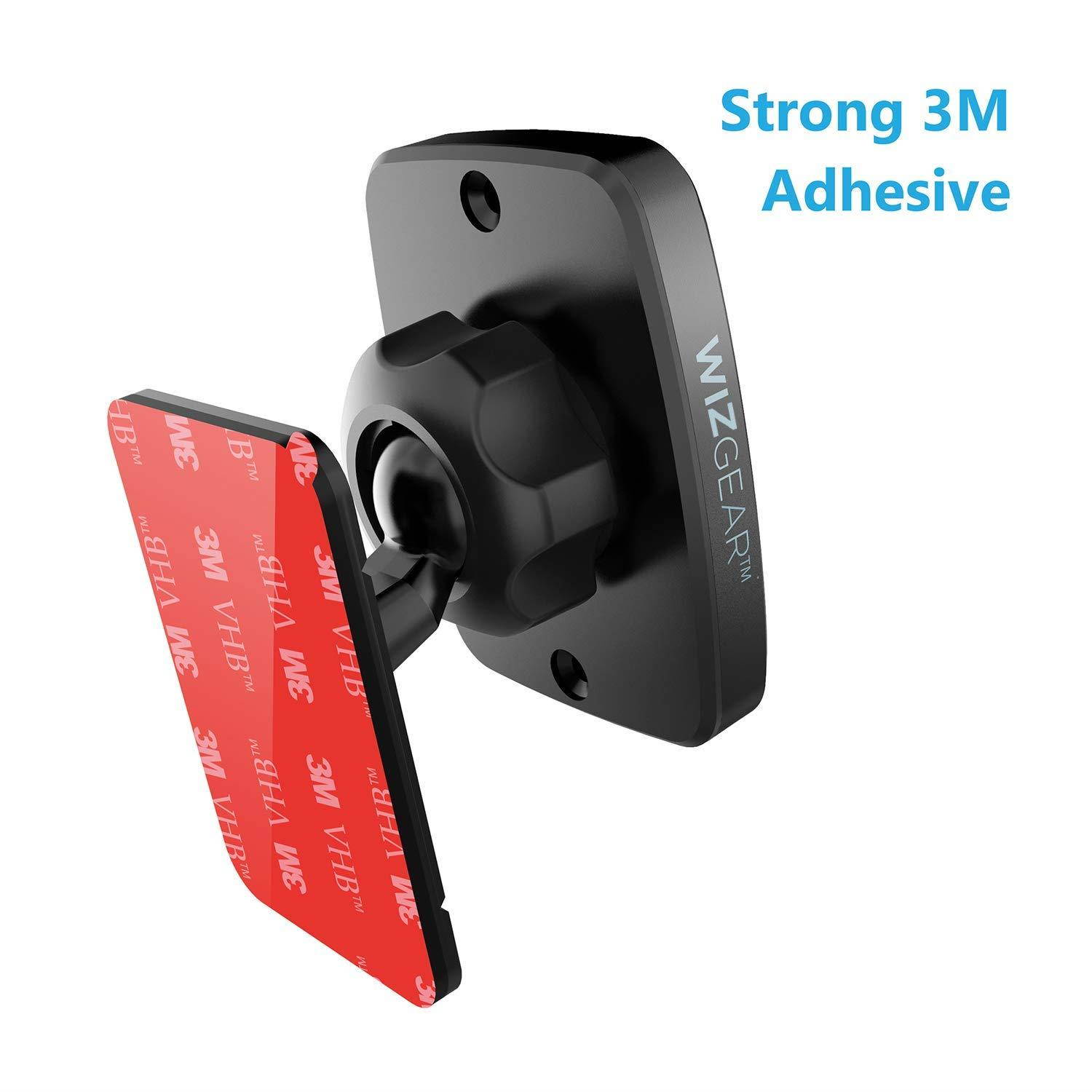 Magnetic Phone Car Mount, WizGear Universal Stick On Dashboard Magnetic Car Mount Holder, for Cell Phones and Mini Tablets with Fast Swift-snap Technology, (Newer Model)